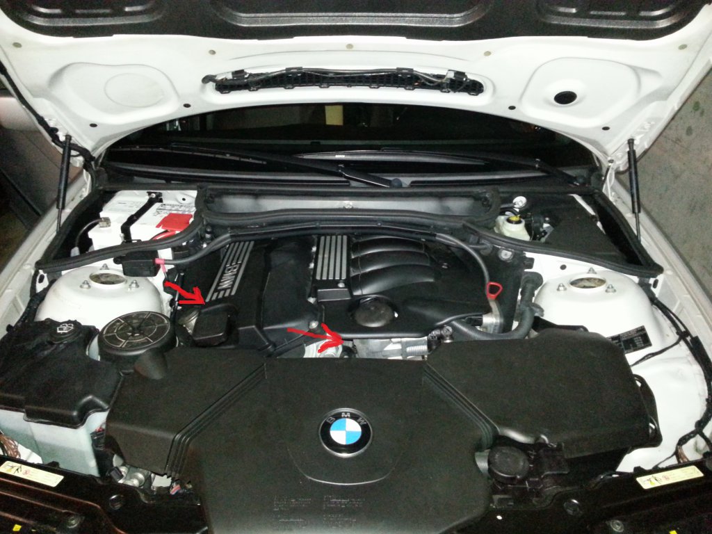 Motor mit Markierung Ölverlust