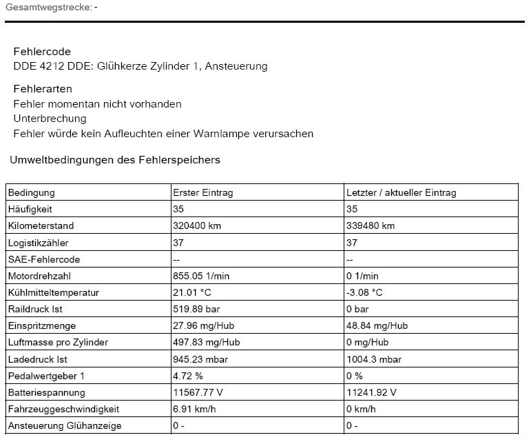 Fehlerspeicher,Injektoren,Glühkerzen,